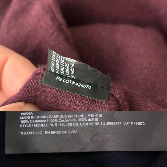 Theory Hilles Cashmere Color block Crewneck Sweater Men’s Size Medium - Picture 9 of 9